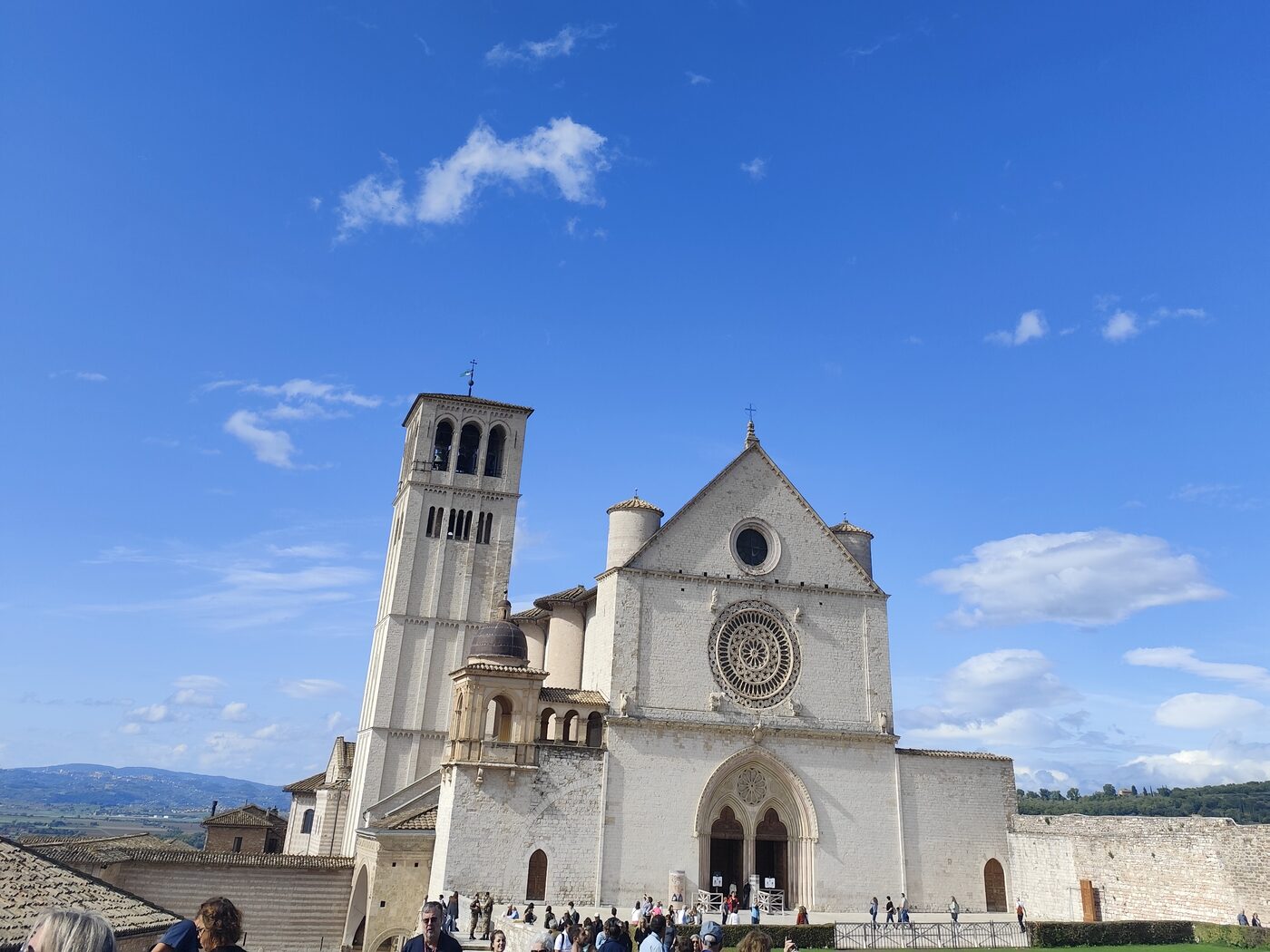 The Basilica of San Francesco in Assisi, seen from the square