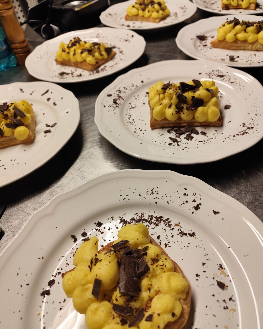 Gnocchi plated with shavings of black truffle